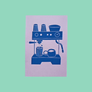 Postkarte Barista Mode