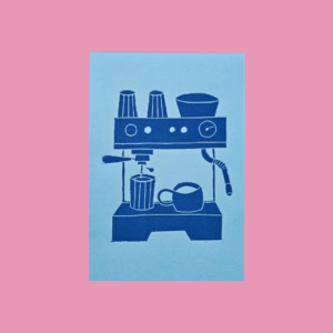 Postkarte Barista Mode