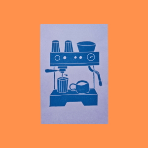 Postkarte Barista Mode